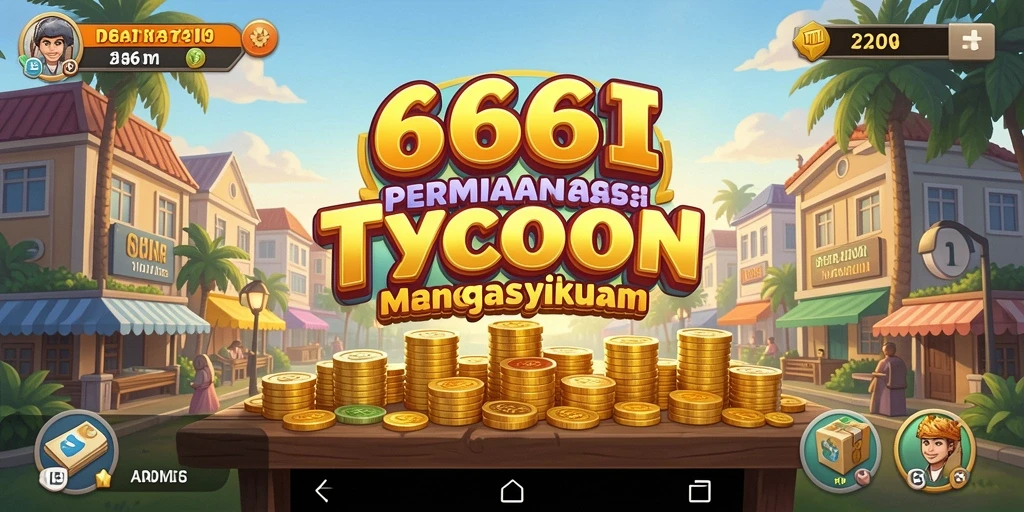 Screenshot gameplay 666I menampilkan manajemen bisnis yang intens.