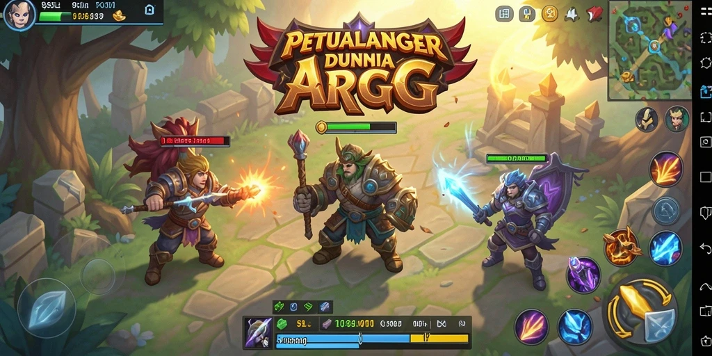Tangkapan layar utama 9SL menampilkan pertempuran intens dalam dunia ARPG.