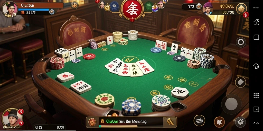 Gameplay D73 menampilkan pertarungan QiuQiu yang menarik.