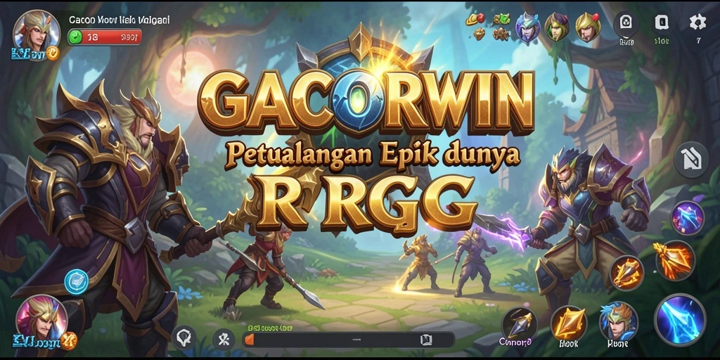Tampilan gameplay seru dan karakter menarik dalam GACORWIN.