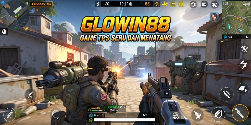 Tampilan gameplay GLOWIN88 yang menegangkan dalam pertempuran TPS.