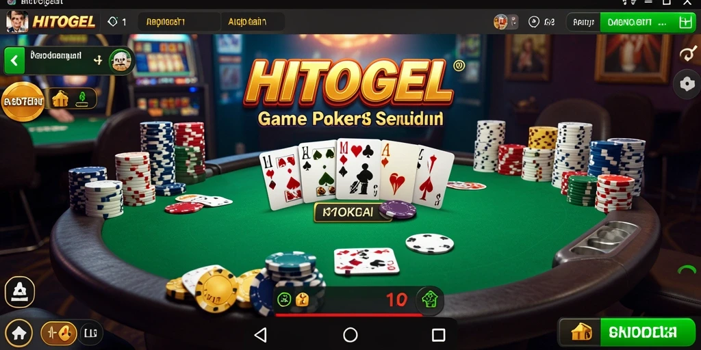Tampilan menarik gameplay poker di HITOGEL yang penuh strategi.