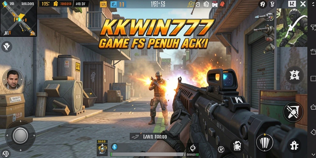 Gameplay seru KKWIN777 dengan aksi FPS yang mendebarkan.