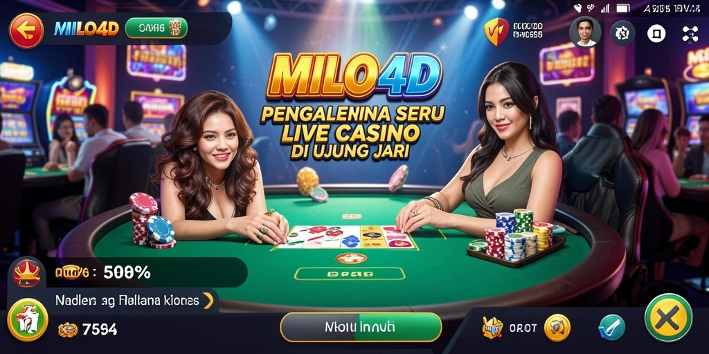 Tampilan gameplay Live Casino yang menarik dan interaktif di MILO4D.