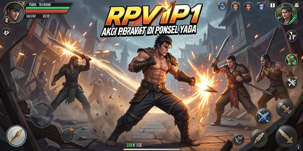 Tangkapan layar gameplay RPVIP1 menampilkan aksi pertarungan yang mendebarkan.
