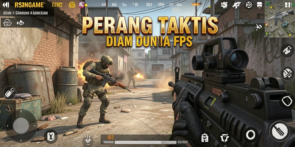 Tampilan gameplay RSNGAME yang penuh aksi dan ketegangan FPS.