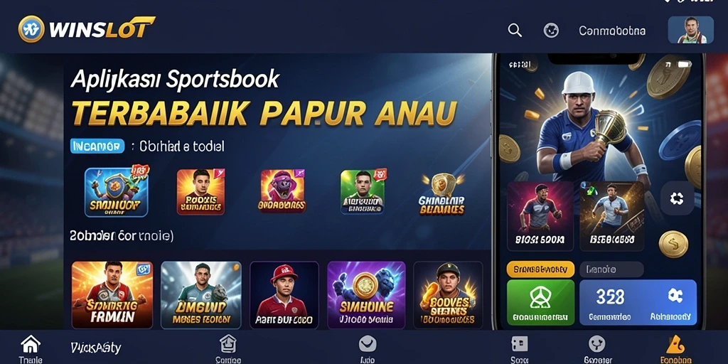 Tampilan screenshot utama WINSLOT dengan berbagai pilihan taruhan olahraga.